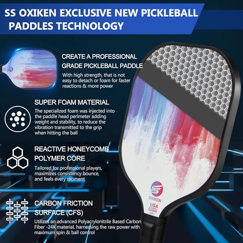 VIP Pickleball Paddles Set: Carbon Fiber, USAPA Approved