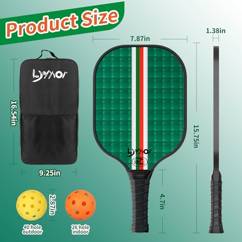 USAPA Approved Lightweight Pickleball Paddles Set with Accessories