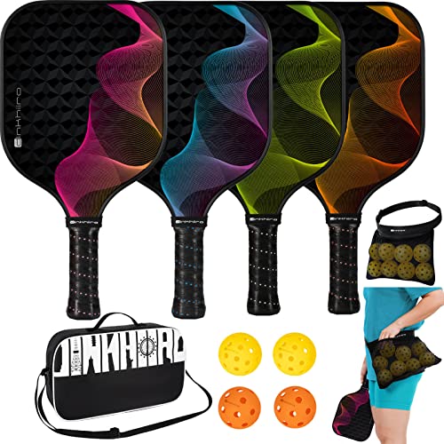 Dinkhiiro Pickle-Ball Paddle Set with Accessories for All
