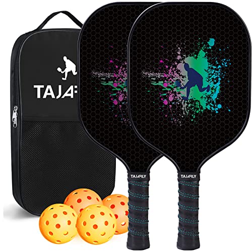 Ultra Lightweight Graphite Pickleball Paddles Set with Balls