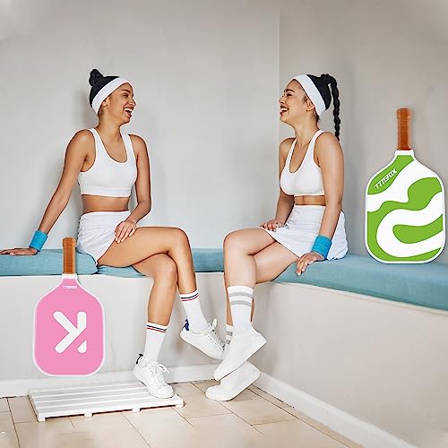 KOFULL Fiberglass Pickleball Paddles Set with Balls & Bag