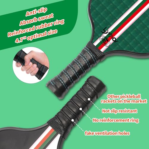 USAPA Approved Lightweight Pickleball Paddles Set with Accessories