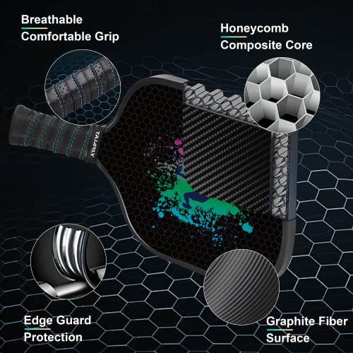 Ultra Lightweight Graphite Pickleball Paddles Set with Balls