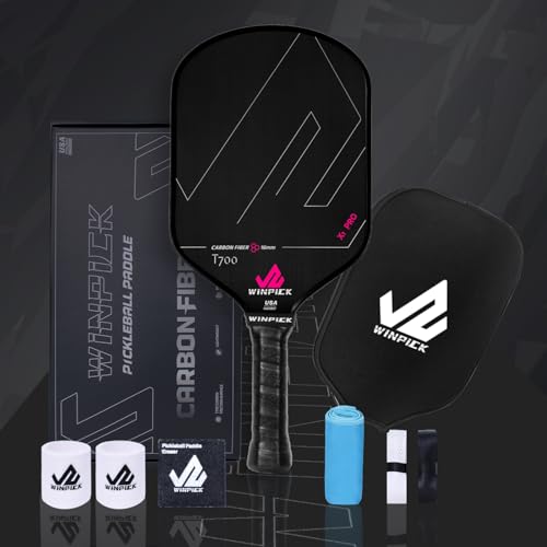 WINPICK Carbon Fiber Pickleball Paddle with Non-Slip Grip