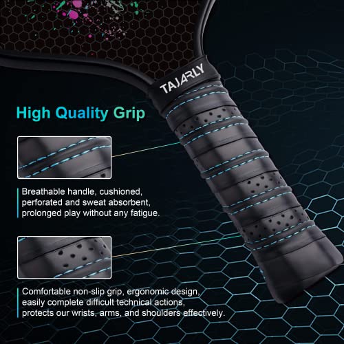 Ultra Lightweight Graphite Pickleball Paddles Set with Balls