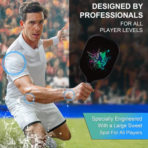 Ultra Lightweight Graphite Pickleball Paddles Set with Balls