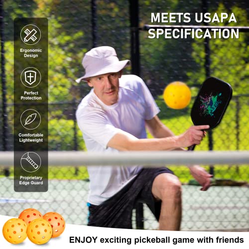 Ultra Lightweight Graphite Pickleball Paddles Set with Balls