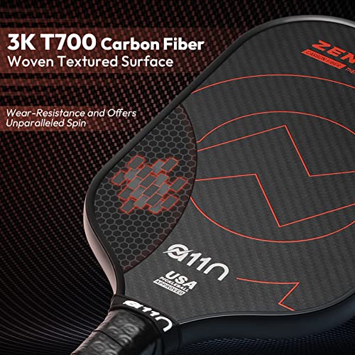 Zenith 16mm Pickleball Paddle, T700 Carbon Fiber, USA Approved