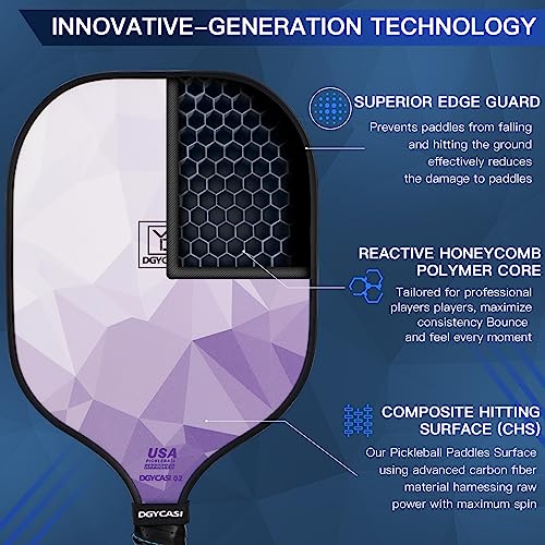 YC DGYCASI Graphite Pickleball Paddles Set - USAPA Approved