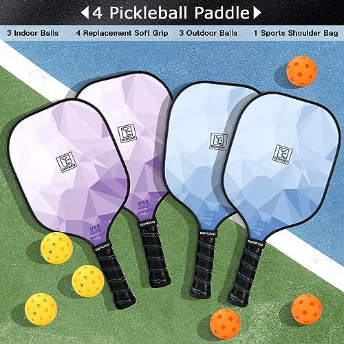 YC DGYCASI Graphite Pickleball Paddles Set - USAPA Approved