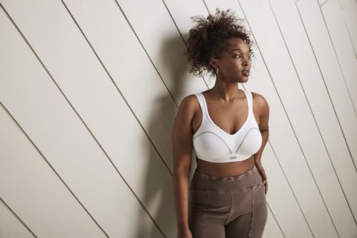 Wonderbra White Wire-free Sports Bra, High Impact, 38D