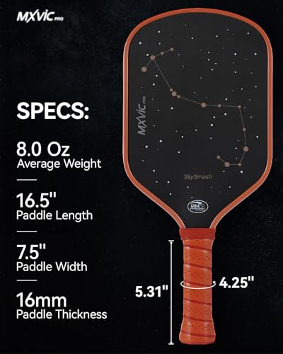 VIP MXVIC Pro Pickleball Paddle Hybrid Control Racket