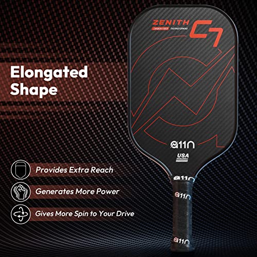 Zenith 16mm Pickleball Paddle, T700 Carbon Fiber, USA Approved