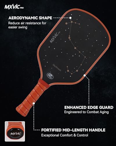 VIP MXVIC Pro Pickleball Paddle Hybrid Control Racket