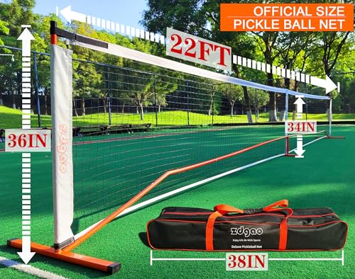 Official Size Portable Pickleball Net with Stand(Frame)
