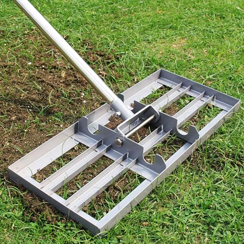 Dremmt Lawn Leveling Rake with Stainless Steel Handle