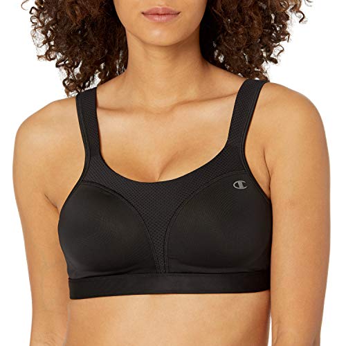 Champion Spot Comfort Full Support Sports Bra, Black