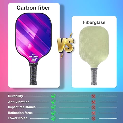 USAPA Approved Carbon Fiber Pickleball Paddles Set