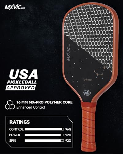 VIP MXVIC Pro Pickleball Paddle Hybrid Control Racket