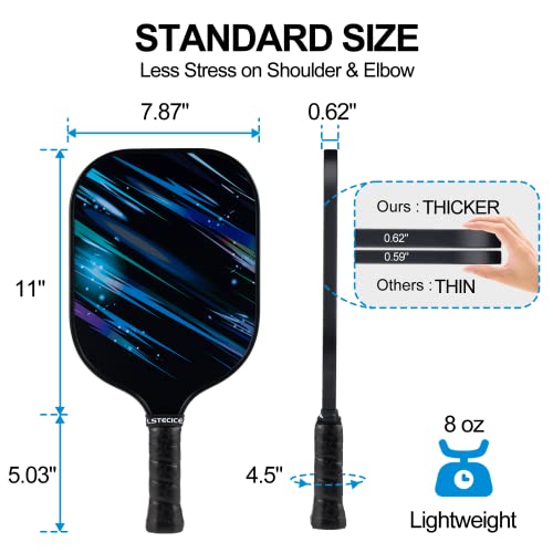 Pickleball Set with 4 Paddles, 4 Balls & Carry Bag