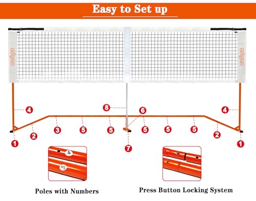 Official Size Portable Pickleball Net with Stand(Frame)