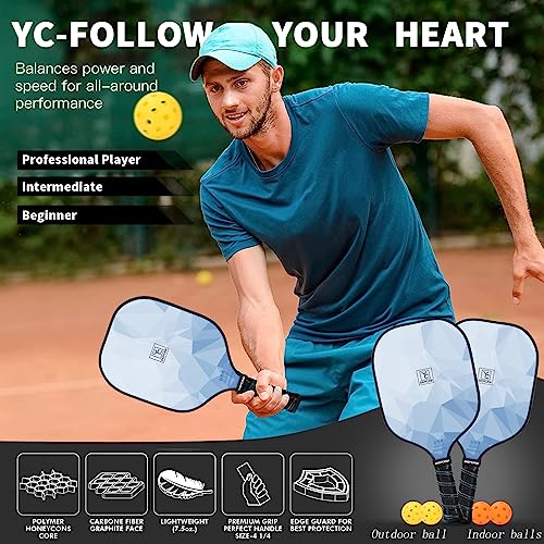 VIP Pickleball Paddles Set with Carry Bag