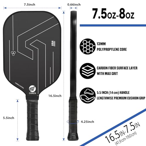 Luxury Pickleball Paddles, USAPA Approved, Carbon Fiber Surface