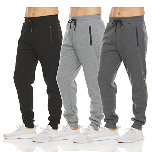 Champion Mens 3 Pack Fleece Jogger Sweatpants Set