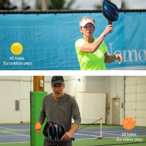 Pickleball Set with 4 Paddles, 4 Balls & Carry Bag