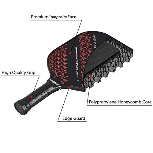 HUDEF VIP Pickleball Paddle: Lightweight, Balanced Composite Face