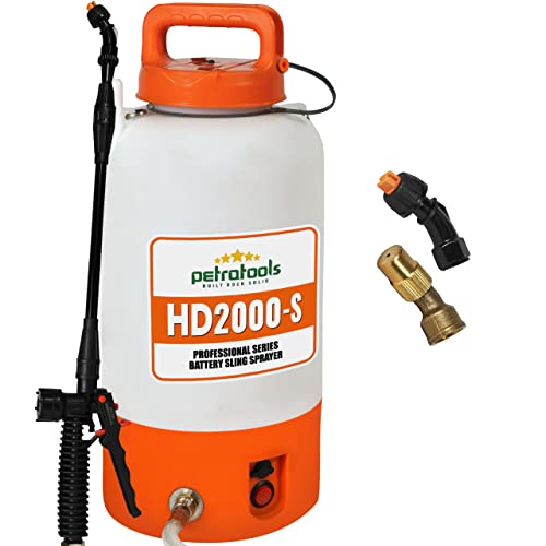 PetraTools 2 Gallon Battery Powered Garden Sprayer