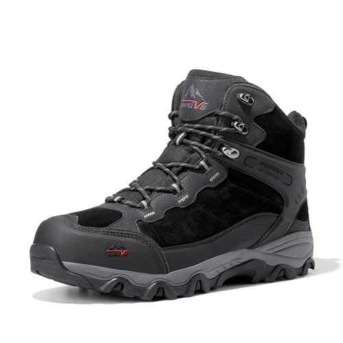 NORTIV 8 Men's Waterproof Hiking Boots Black Size 10