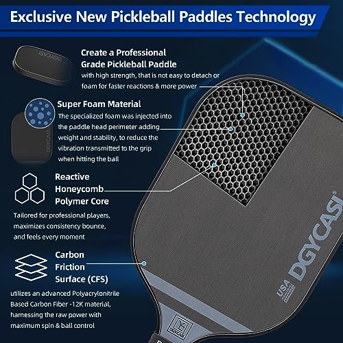 VIP Pickleball Paddle Set: YC DGYCASI 16mm, USAPA Approved
