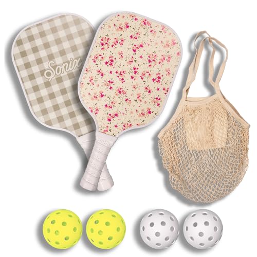 Sonix Pickleball Paddles Set - Floral Design, Complete Set