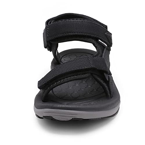 VIP Comfortable Black Outdoor Sandals - Size 9