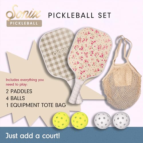 Sonix Pickleball Paddles Set - Floral Design, Complete Set