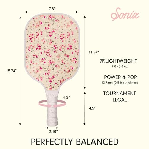 Sonix Pickleball Paddles Set - Floral Design, Complete Set