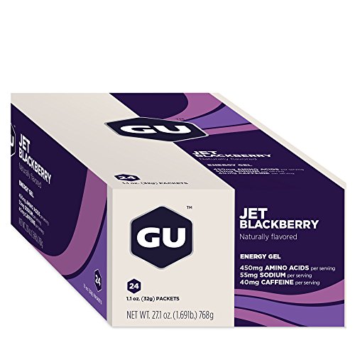 GU Energy Gel, Jet Blackberry Flavor, 24 Pack VIP
