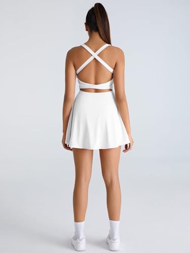 IFFEI Women's VIP Black Tennis Dress with Built in Bra