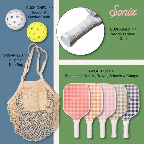 Sonix Pickleball Paddles Set - Floral Design, Complete Set
