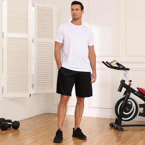 MLYENX Men's Athletic Workout Shorts with Pockets