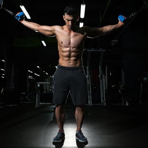 Men's Athletic Workout Gym Shorts with Zipper Pockets