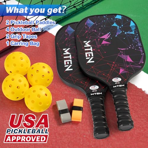 USAPA Approved Pickleball Paddles Set with Accessories