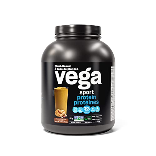 Vega Sport Protein Vegan Powder, Peanut Butter, 45 Servings