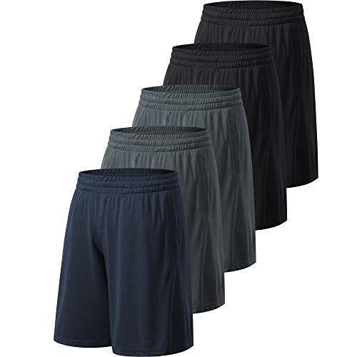 Profectors Men's Athletic Shorts 5 Pack, XL, Multicolor