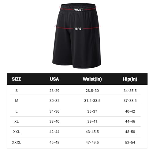 Profectors Men's Athletic Shorts 5 Pack, XL, Multicolor