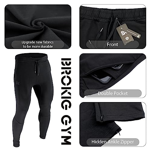 BROKIG Men's Jogger Sweatpants with Double Pockets, VIP Shopping