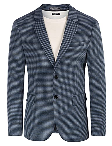 PJ PAUL JONES Men's Grid-Blue Blazer Sport Coat