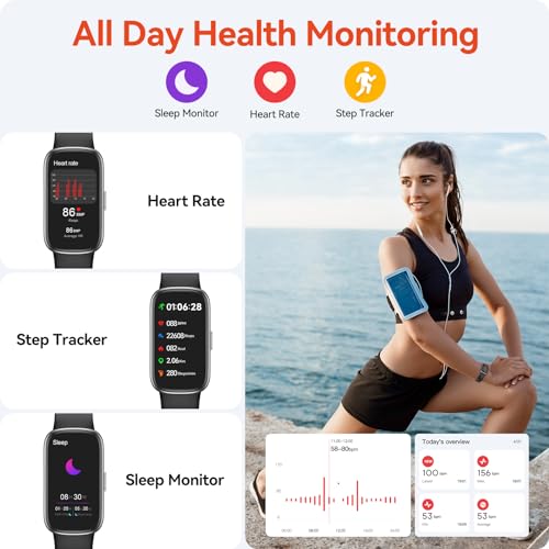 VPstay Fitness Tracker Watch with Heart Rate Monitor