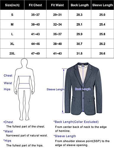 PJ PAUL JONES Men's Grid-Blue Blazer Sport Coat